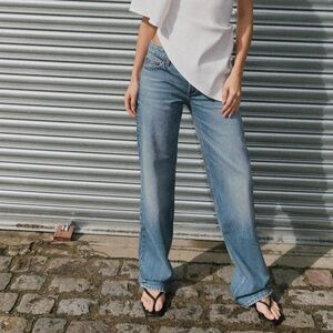 Zara jeans low rise straight cut